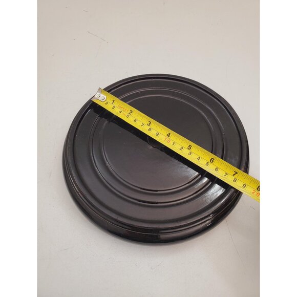 vintage Round base for pot,figurine, Vase base,Oriental darkbrown base,base for - Picture 10 of 10